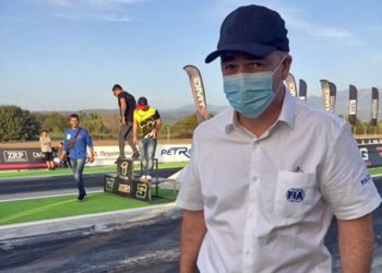 O Frans Steilberg στον Αγώνα Drag Racing του Αγρινίου