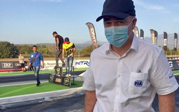 O Frans Steilberg στον Αγώνα Drag Racing του Αγρινίου