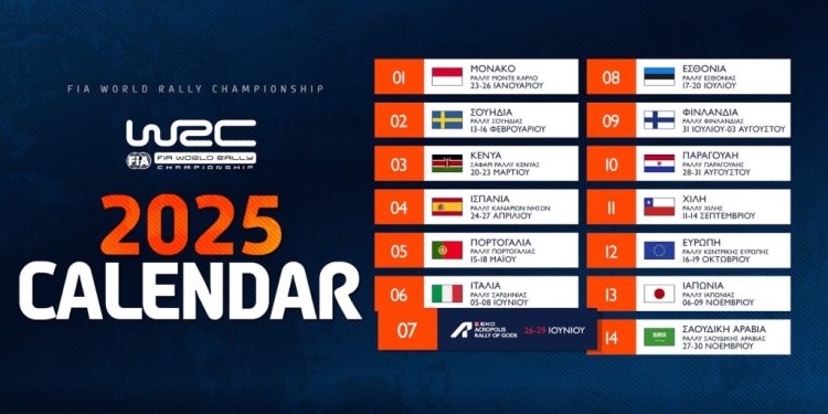 Το ΕΚΟ Ράλλυ Ακρόπολις επιστρέφει στην παραδοσιακή περίοδο διεξαγωγής του από το 2025