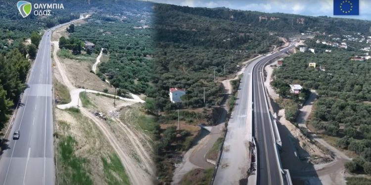 Εκτροπή κυκλοφορίας μεταξύ Κόμβου ΒΙ.ΠΕ. και Κόμβου Αγιοβλασσίτικων στην Πατρών-Πύργου για τις ανάγκες κατασκευής του Νέου Αυτοκινητόδρομου